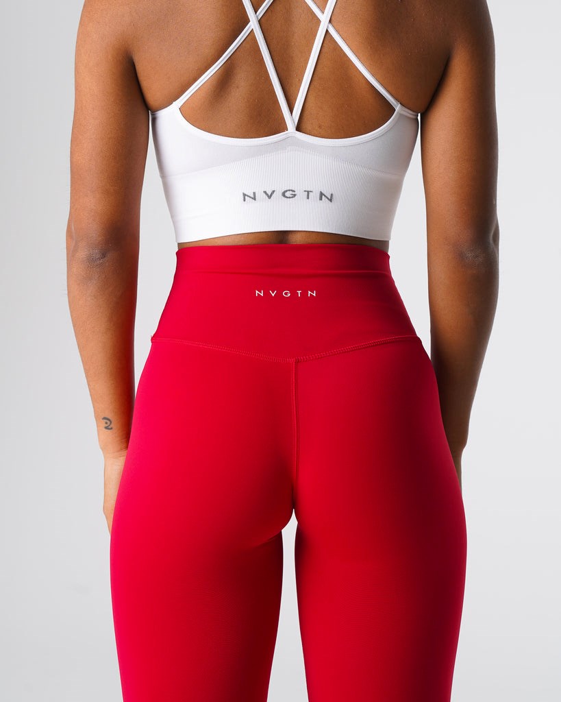 NVGTN Signature 2.0 Leggings Czerwone | 05169-NHIS