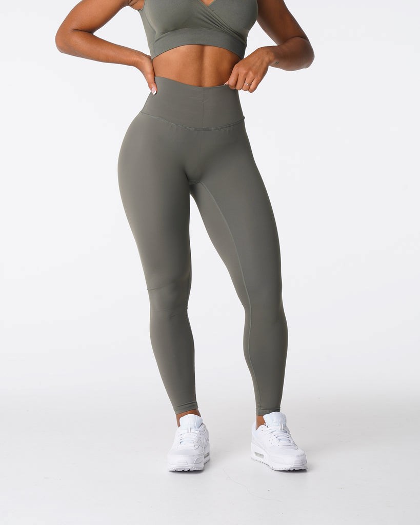 NVGTN Signature 2.0 Leggings Khaki Zielone | 47580-IGVK