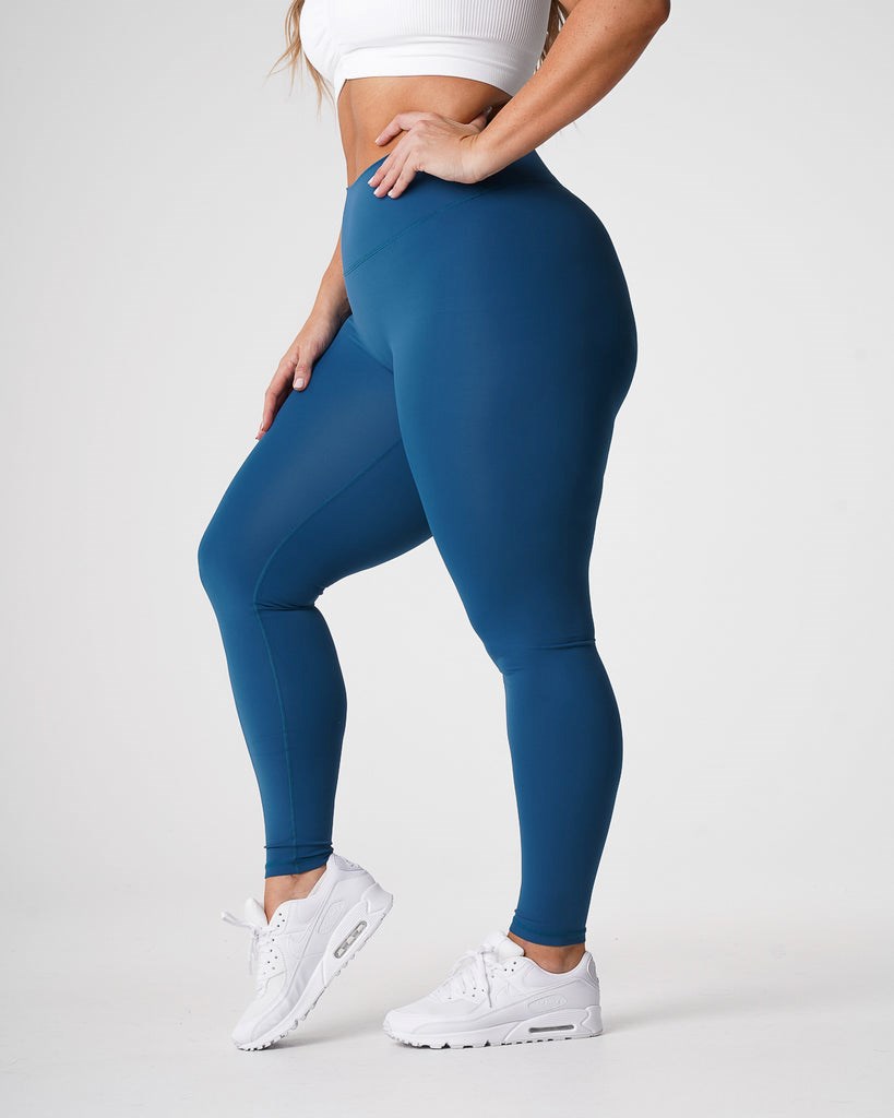 NVGTN Signature 2.0 Leggings Niebieskie | 05834-AKVN