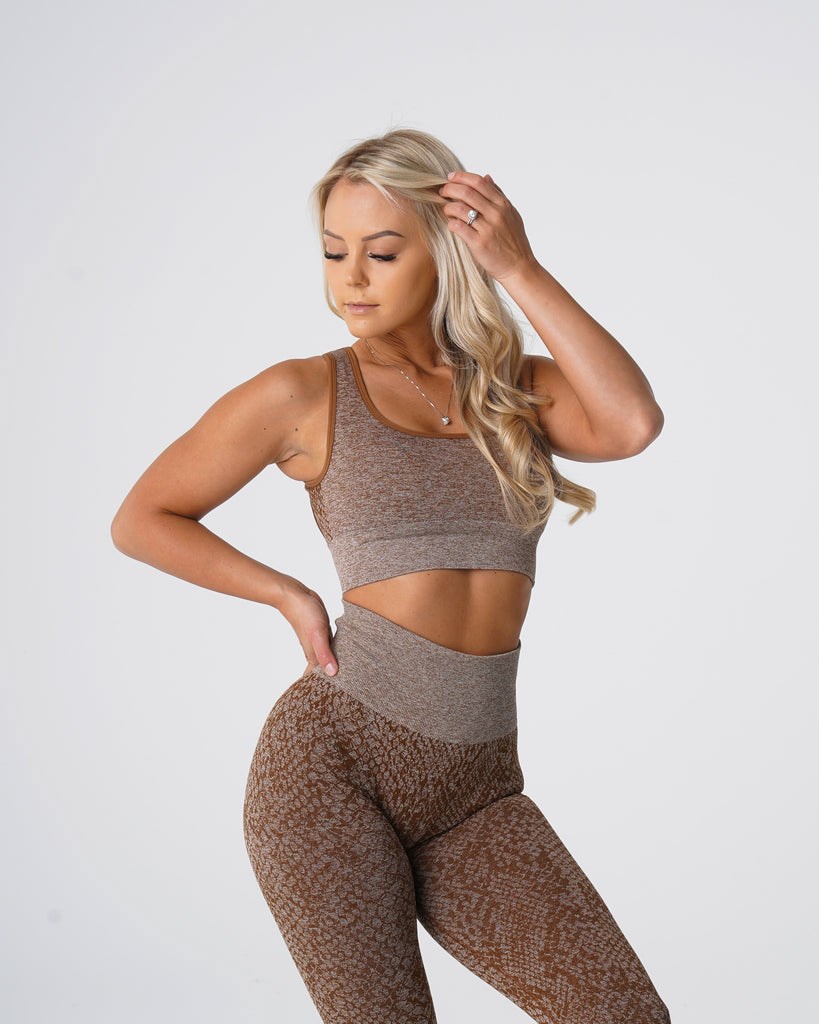 NVGTN Snakeskin Eclipse Seamless Bra Mocha | 34910-PUTR