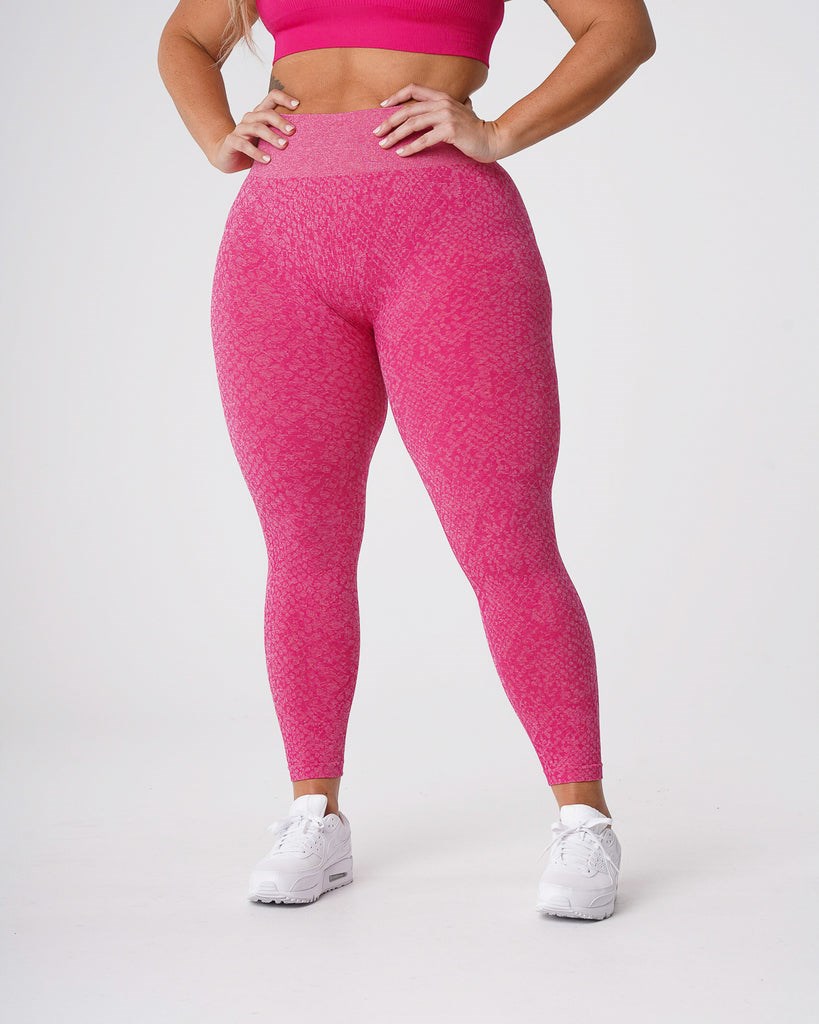 NVGTN Snakeskin Seamless Leggings Fuksja | 37860-XYAM