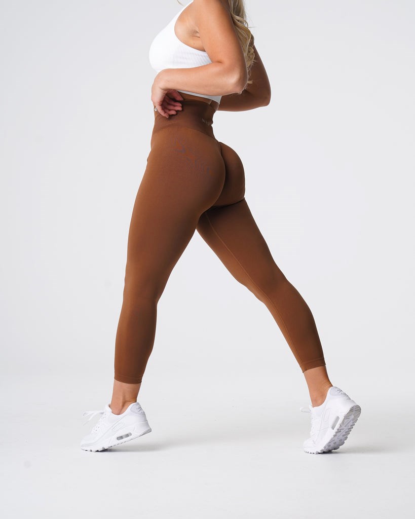 NVGTN Solid Seamless Leggings Caramel | 06185-UIKA