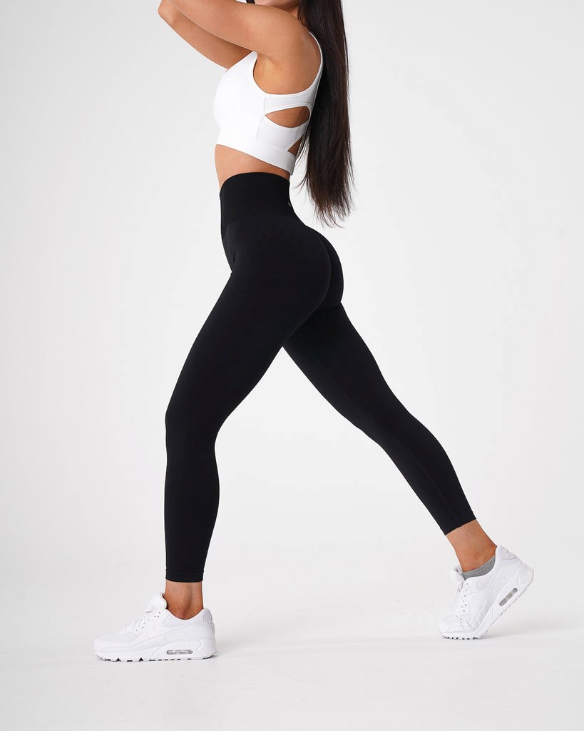 NVGTN Solid Seamless Leggings Czarne | 61742-GVRK