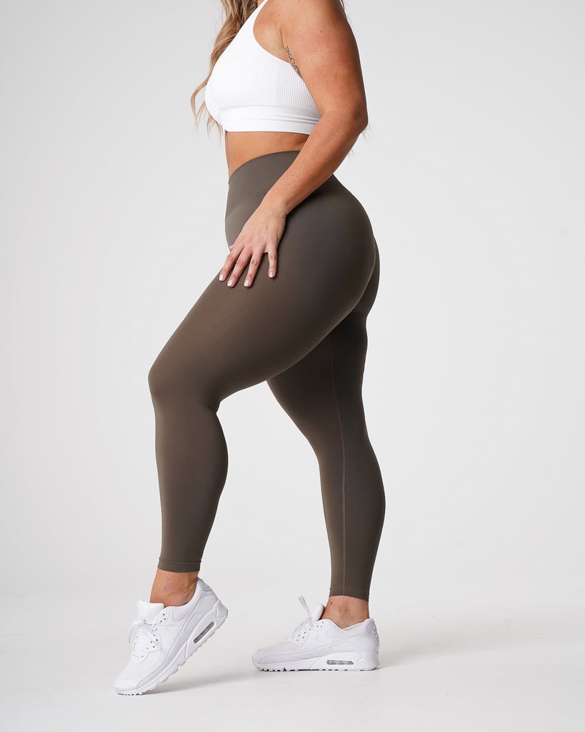 NVGTN Solid Seamless Leggings Oliwkowe | 39074-KYXP