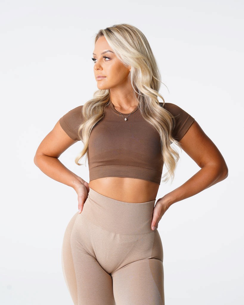 NVGTN Vortex Seamless Bra Top Mocha | 05413-HITE