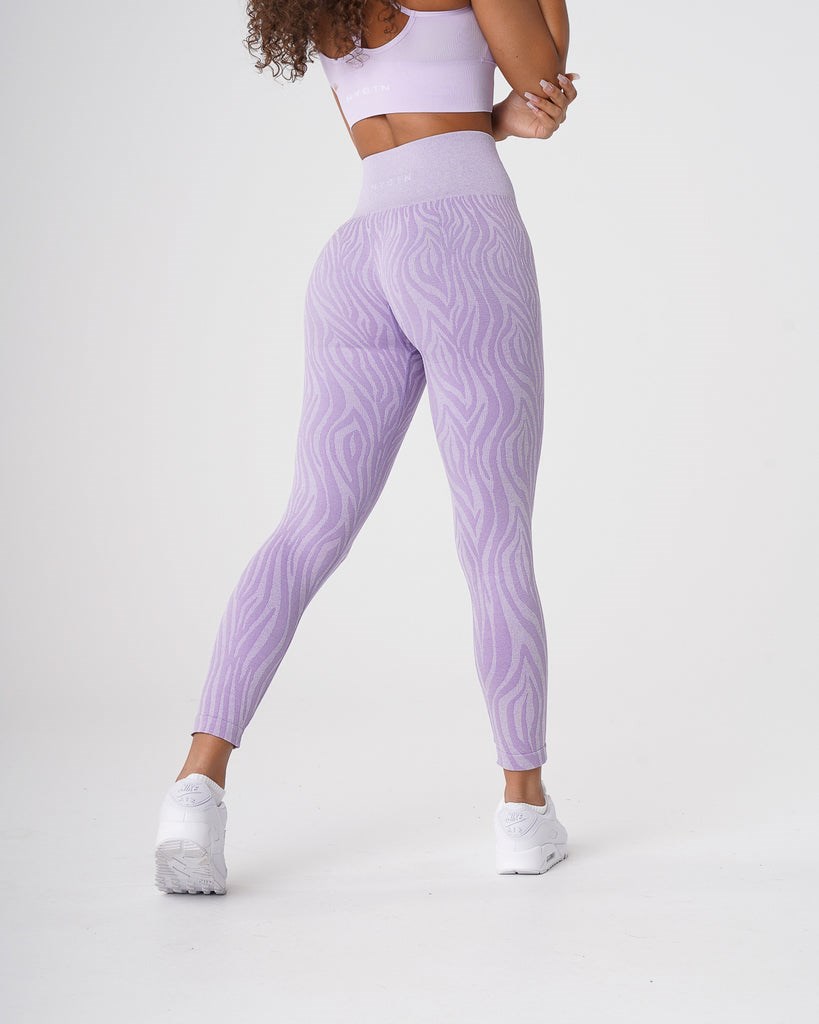 NVGTN Zebra Seamless Leggings Lilac | 24875-WHVB