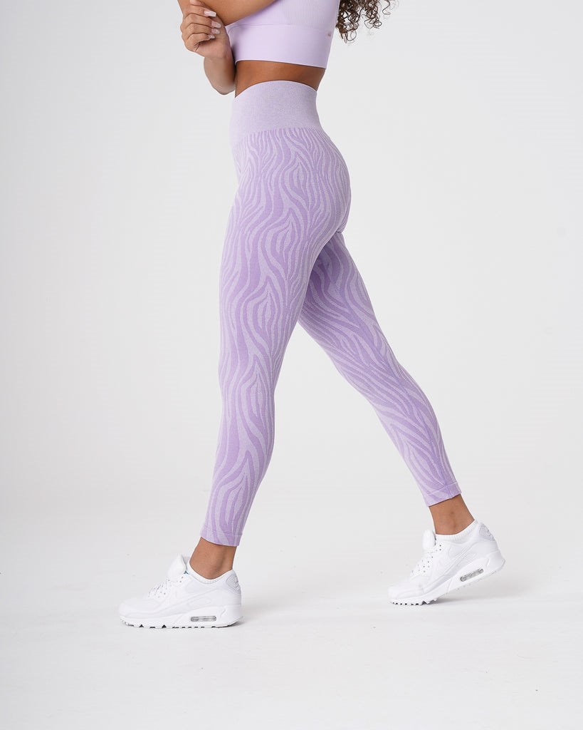 NVGTN Zebra Seamless Leggings Lilac | 24875-WHVB