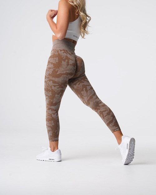 NVGTN Camo Seamless Leggings Mocha | 95086-DXQE