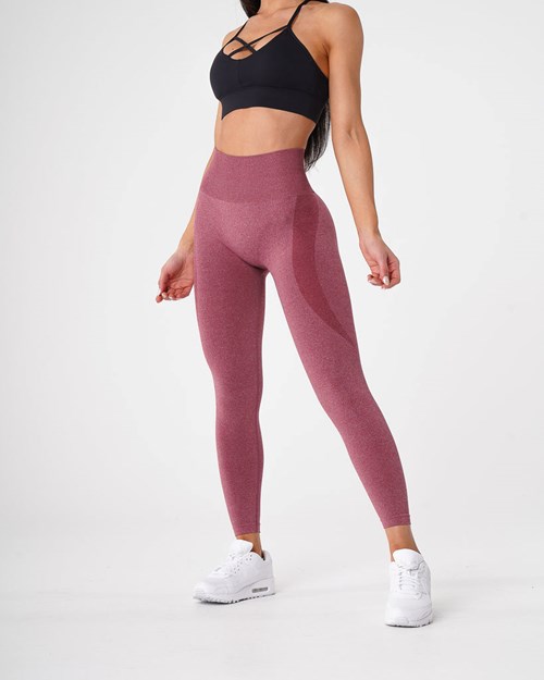 NVGTN Contour Seamless Leggings Bordowe | 96521-IRJA