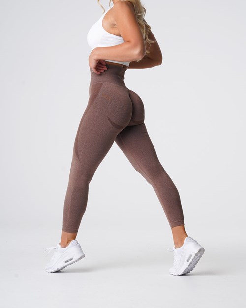 NVGTN Contour Seamless Leggings Cocoa | 62304-WVOG