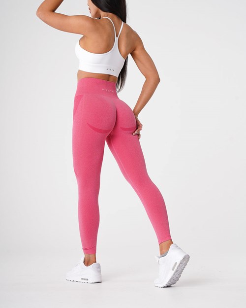 NVGTN Contour Seamless Leggings Różowe | 90823-BLNE