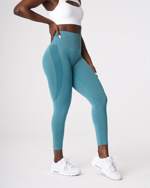 NVGTN Contour Seamless Leggings Teal | 92641-WQVH