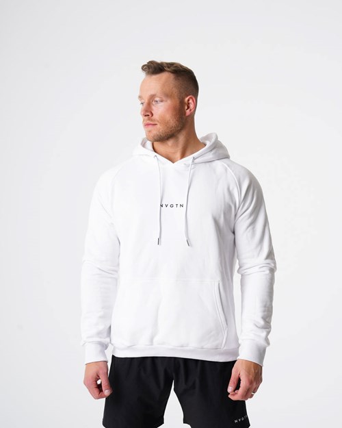 NVGTN Lounge Hoodie Białe | 43921-GXJN