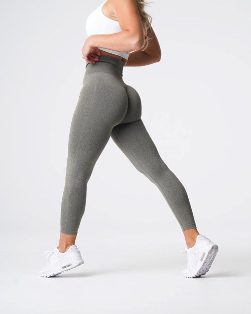 NVGTN NV Seamless Leggings Khaki Zielone | 03128-XGUZ