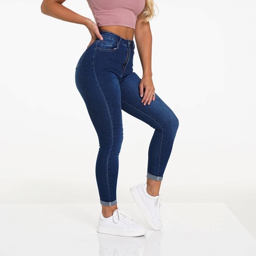 NVGTN Navishape Jeans Ciemny Niebieskie | 34028-EYSD