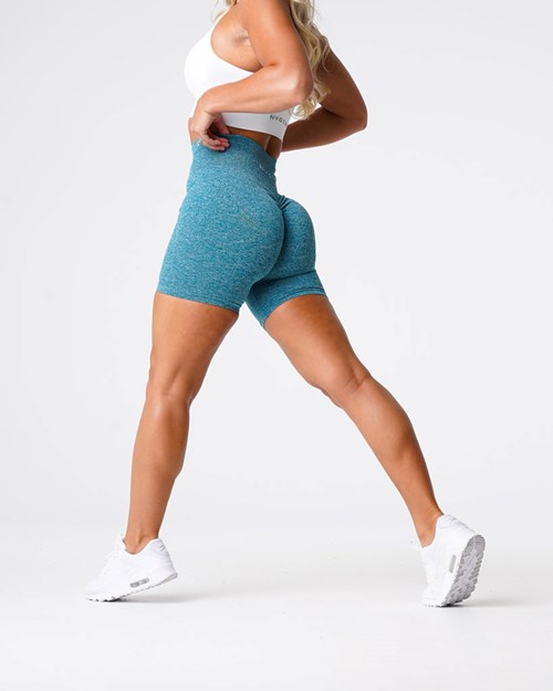 NVGTN Scrunch Seamless Shorts Teal | 94716-FVUG