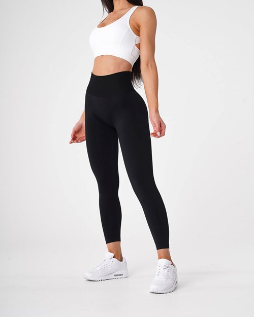 NVGTN Solid Seamless Leggings Czarne | 61742-GVRK