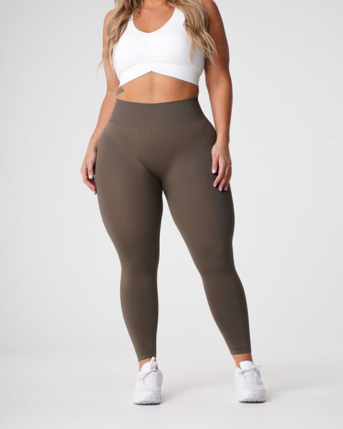 NVGTN Solid Seamless Leggings Oliwkowe | 39074-KYXP